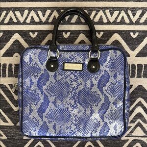 Betsey Johnson Blue Snake Print Handbag